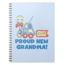 Proud New Grandma It's a Boy Gifts Notebooks