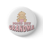 PROUD NEW Grandma T-Shirt Buttons
