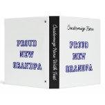 Proud New Grandpa University Text Gifts 3 Ring Binders