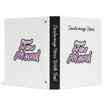 Proud New Mom Black and Purple Text Gifts Vinyl Binders