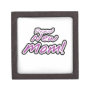 Proud New Mom Black and Purple Text Gifts Premium Trinket Boxes