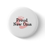 Proud New Oma Baby Girl Footprints Pins
