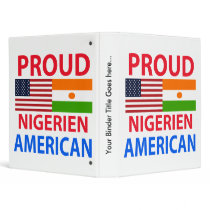 Proud Nigerien American 3 Ring Binder
