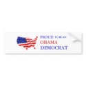 Proud Obama Democrat bumper stickers