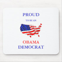 Proud Obama Democrat mousepads