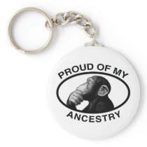 Proud Of My Ancestry Chimp Keychains
