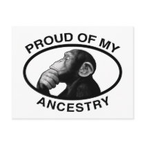 Proud Of My Ancestry Chimp Post Cards