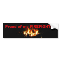 Proud of my FIREFIGHTER bumper sticker bumper stickers by lizzymmmcf Proud of my FIREFIGHTER bumper sticker bumper stickers