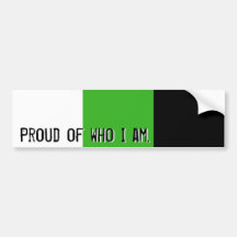Proud of who I am - Neutrois flag bumper sticker