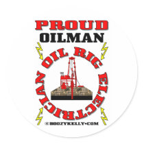Proud Oilman,Oil Rig Electrician,Oil Rig Sticker,
