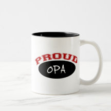 Proud Opa (Black and Red) Coffee Mugs