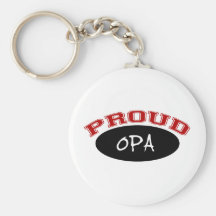Proud Opa (Black and Red) Key Chains