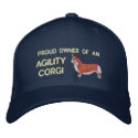 Proud Owner Agility Corgi Embroidered Hat embroidered hats