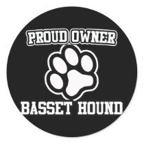 Proud Owner of a Basset Hound stickers by BoogieMonst Proud Owner of a Basset Hound stickers