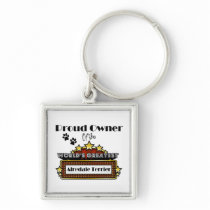 Proud Owner World's Greatest Airedale Terrier Keychains