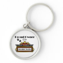 Proud Owner World's Greatest Airedale Terrier Keychain