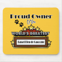 Proud Owner World's Greatest Basset Bleu de Gascog Mouse Pads