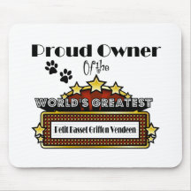 Proud Owner World's Greatest Petit Basset Griffon Mousepads