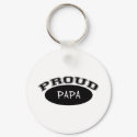 Proud Papa (Black) keychains by MyGrandparentsRock Proud Papa (Black) keychains