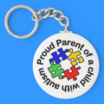 Proud Parent Child w/autism Keychain keychains