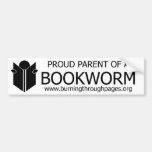 Proud Parent of a Bookworm Bumper Sticker