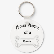 Proud Parent of a Boxer Keychain by GreyWolfCreation Proud Parent of a Boxer Keychain