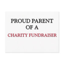 Proud Parent Of A CHARITY FUNDRAISER postcards