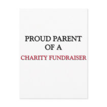 Proud Parent Of A CHARITY FUNDRAISER postcards