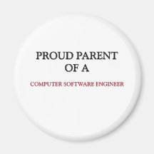 Proud Parent Of A COMPUTER SOFTWARE ENGINEER Refrigerator Magnets