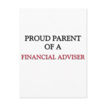 Proud Parent Of A FINANCIAL ADVISER postcards by professions Proud Parent Of A FINANCIAL ADVISER postcards