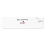 Proud Parent Of A POET Bumper Stickers