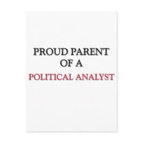 Proud Parent Of A POLITICAL ANALYST Postcards