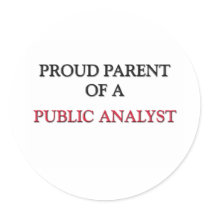 Proud Parent Of A PUBLIC ANALYST stickers