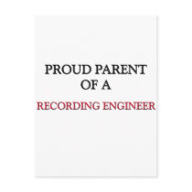 Proud Parent Of A RECORDING ENGINEER Post Card
