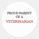 Proud Parent Of A VETERINARIAN Round Sticker