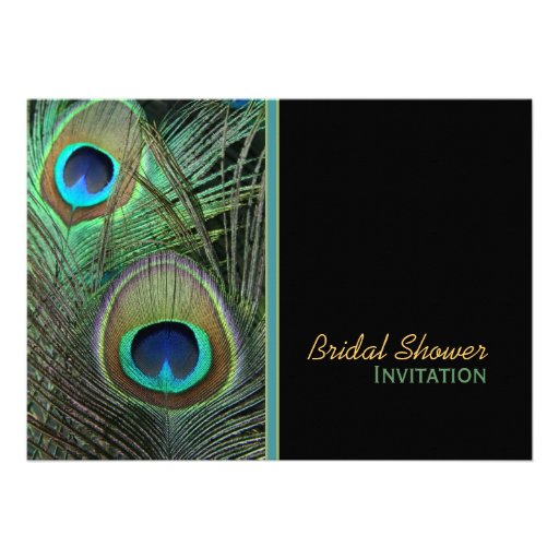 Proud Peacock Bridal Shower Invitation