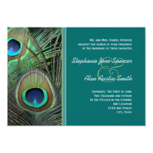 Proud Peacock Wedding Invitation 5