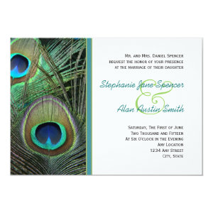 Proud Peacock Wedding Invitation 5