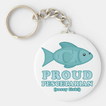 Proud Pescetarian Keychain