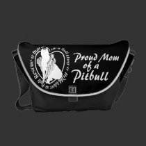 Proud Pitbull Mom Messenger Bag messenger bags
