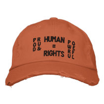 Proud & Powerful Adjustable Distressed Hat Embroidered Hat