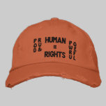 Proud & Powerful Adjustable Distressed Hat embroidered hats