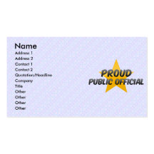 Proud Public Official Business Card