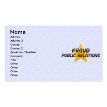 Proud Public Relations Business Card