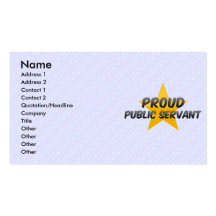 Proud Public Servant Business Card Templates