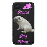 Proud Pug Mom iPhone 4/4S Case Case-Mate iPhone 4 Case