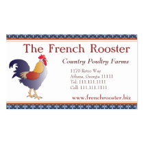 Proud Purple Rooster Poultry Business Business Card Templates