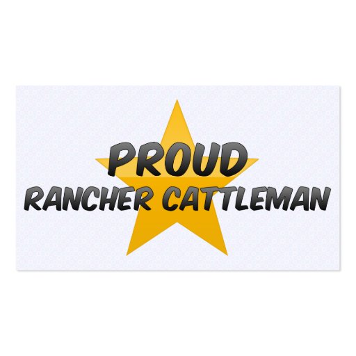 Proud Rancher Cattleman Business Card Template (back side)