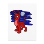 Proud red Gelert by moonlight Postcard