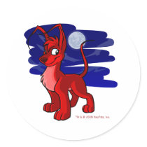 Proud red Gelert by moonlight stickers